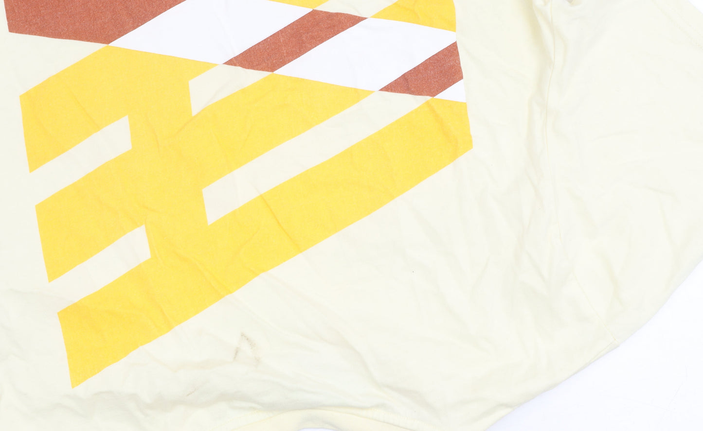 Arcminute Unisex Yellow Geometric Print T-Shirt M