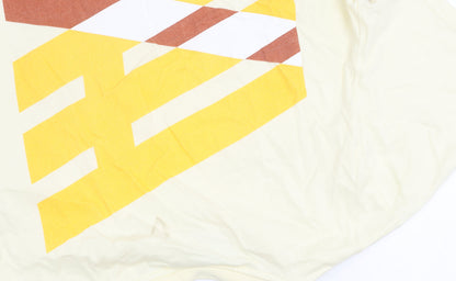 Arcminute Unisex Yellow Geometric Print T-Shirt M