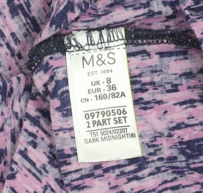 Womens UK Size 8 Marks and Spencer Purple Jersey T-Shirt