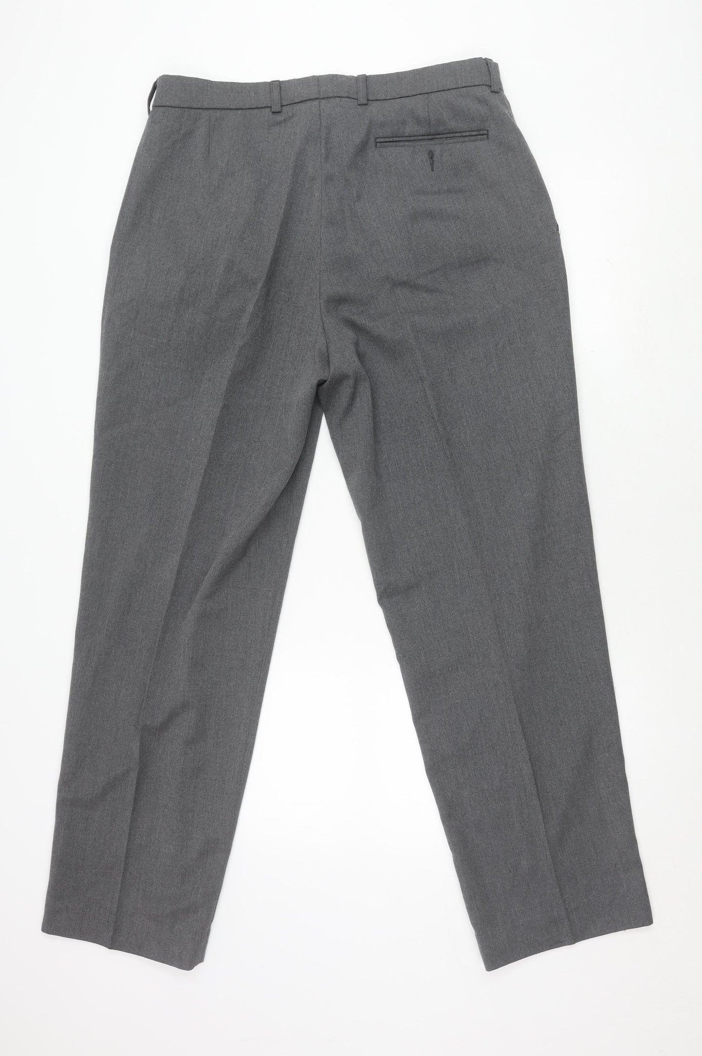 Mens UK Size S BHS Regular Fit Business Workwear Grey Trousers