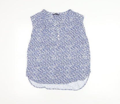 Womens UK Size 12 Marks and Spencer Blue Tunic Blouse
