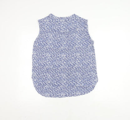 Womens UK Size 12 Marks and Spencer Blue Tunic Blouse