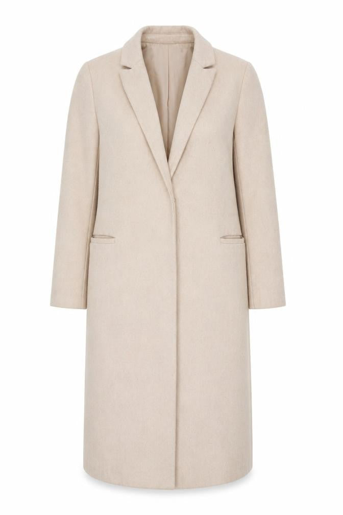 Womens UK Size 12 New Look Beige Overcoat