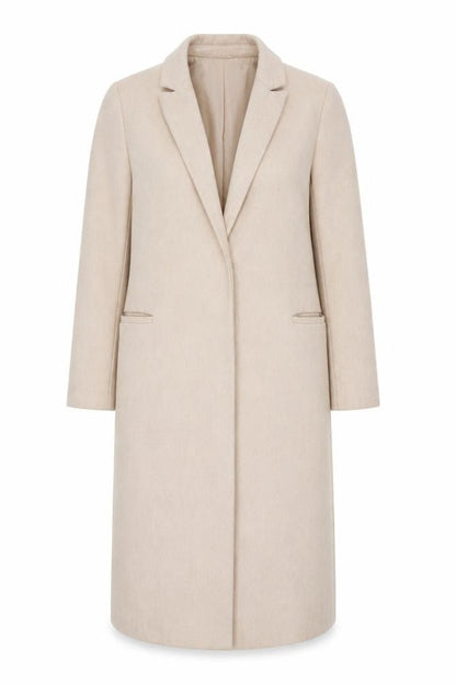 Womens UK Size 12 New Look Beige Overcoat