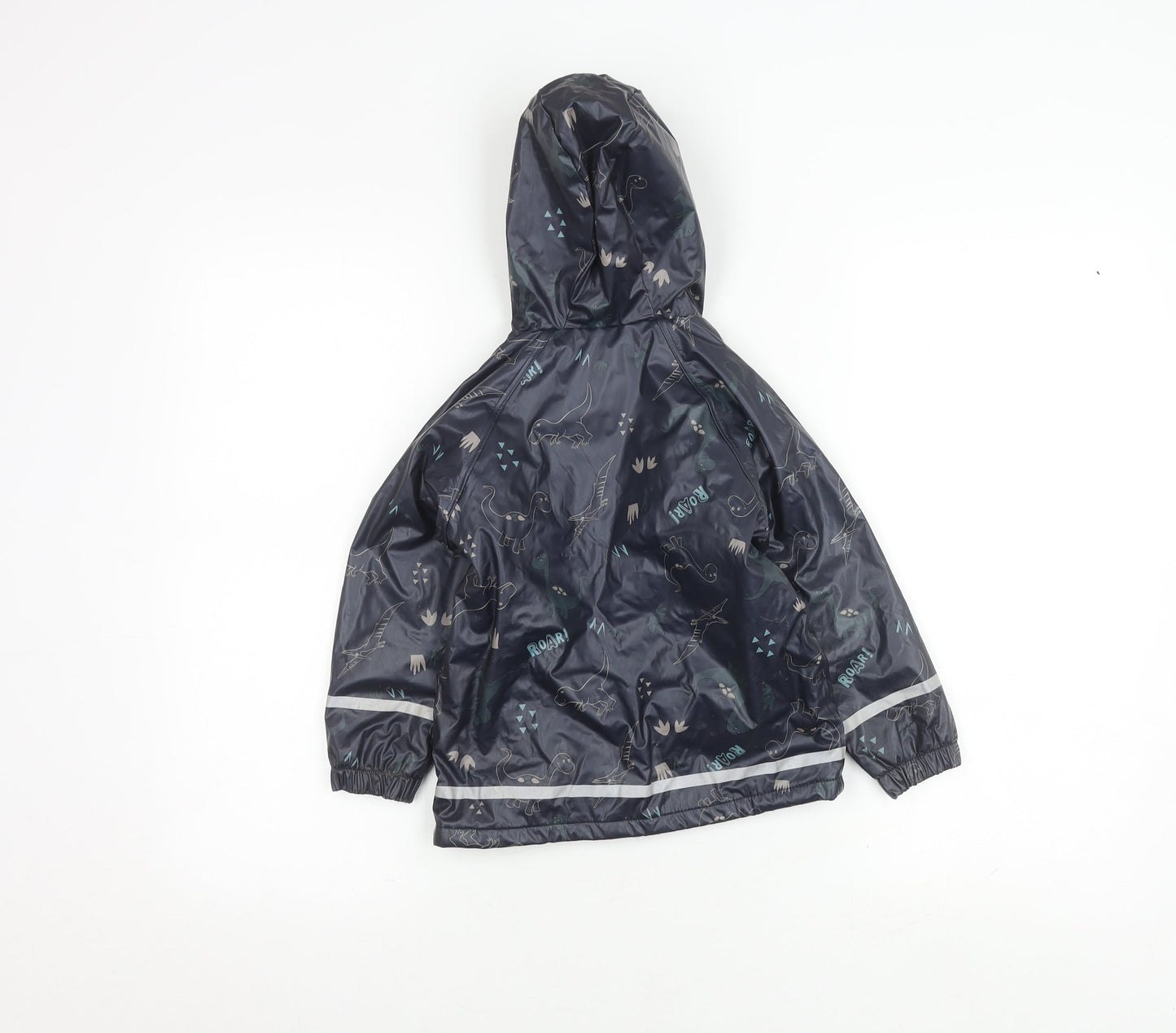 Lupilu Boys Black Dinosaur Rain Coat 2-4 Years, Waterproof, Hooded