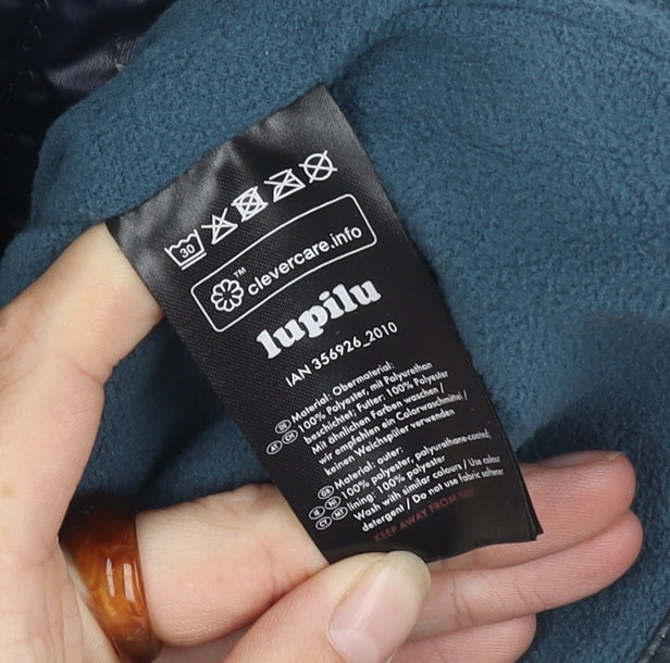 Lupilu Boys Black Dinosaur Rain Coat 2-4 Years, Waterproof, Hooded