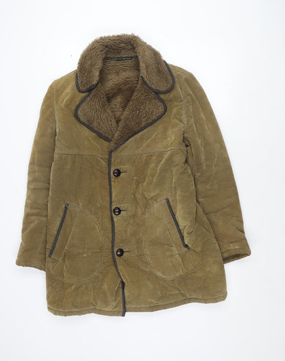Mens UK Size S Grendale Brown Basic Jacket