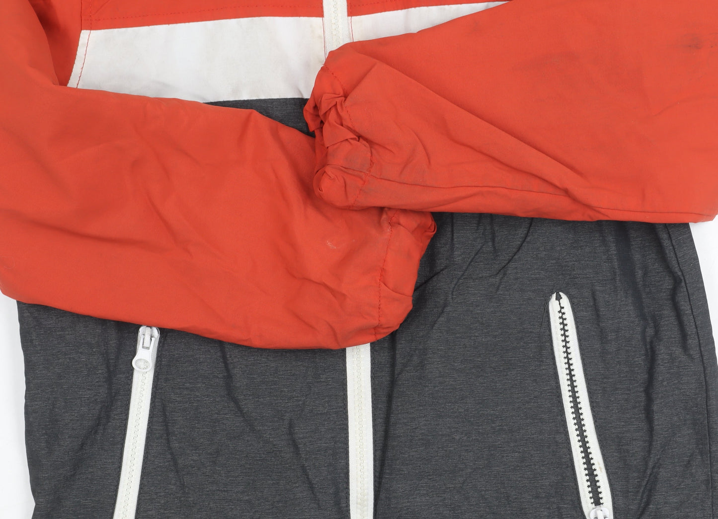 Next Boys Orange Colourblock Hooded Jacket - 11 Years