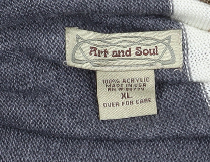 Art and Soul Women's Multicoloured XL Open Front Cardigan