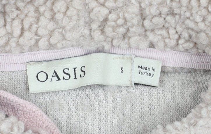 Womens UK Size S Oasis Beige Basic Jacket