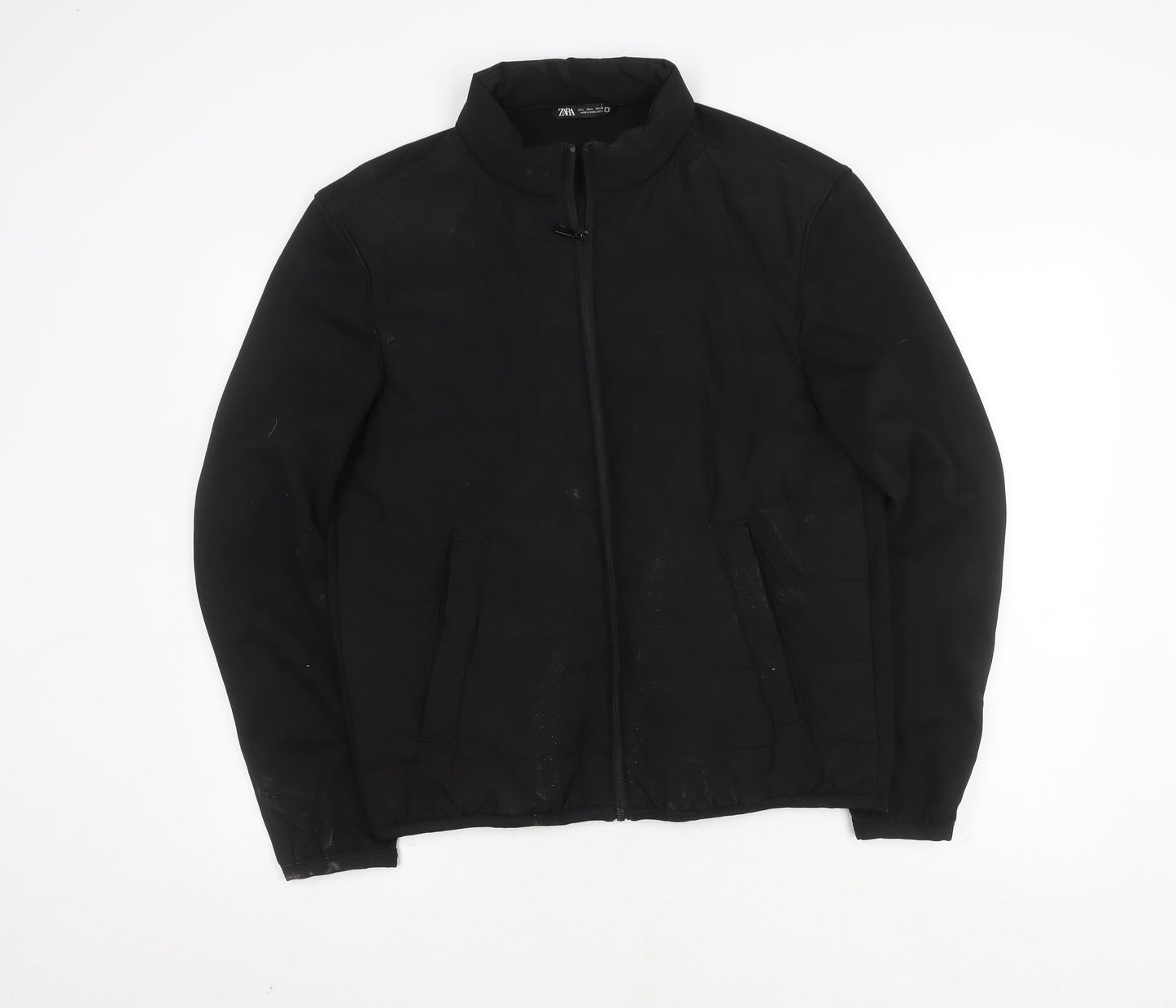 Zara Men's Black Basic Jacket L Casual Workwear