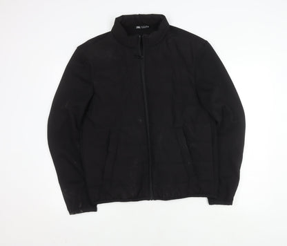Zara Men's Black Basic Jacket L Casual Workwear