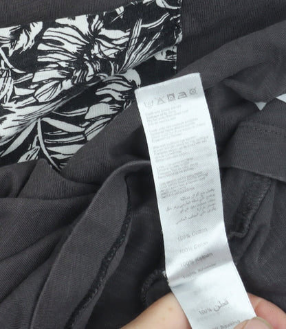 New Look Men M Grey Cotton T-Shirt with Pocket