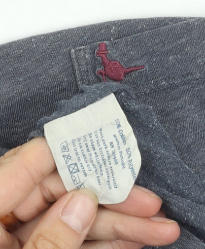 Jack Wills Men's Grey T-Shirt M Crew Neck Logo Accent