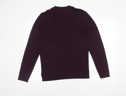 Ted Baker Men's Purple Wool Henley Jumper M