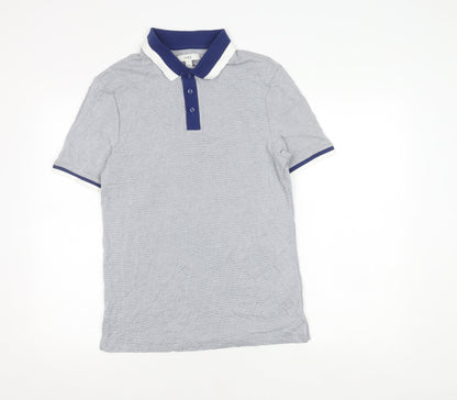 Marks and Spencer Men's Blue Polo Shirt S