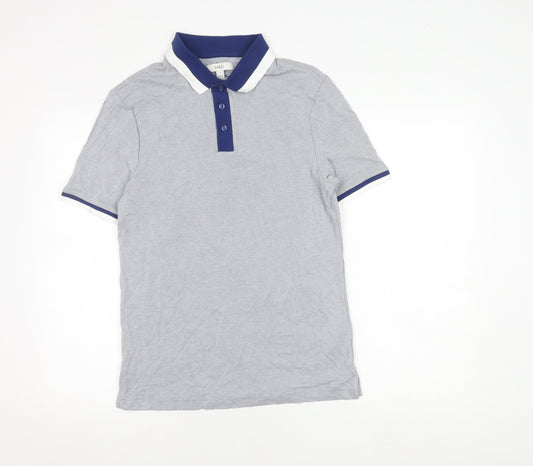 Marks and Spencer Men's Blue Polo Shirt S