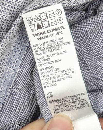 Marks and Spencer Men's Blue Polo Shirt S