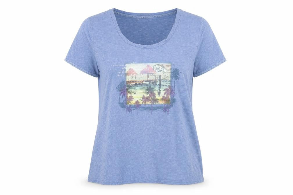 Womens UK Size 12 Marks and Spencer Blue Basic T-Shirt
