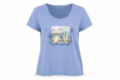 Womens UK Size 12 Marks and Spencer Blue Basic T-Shirt