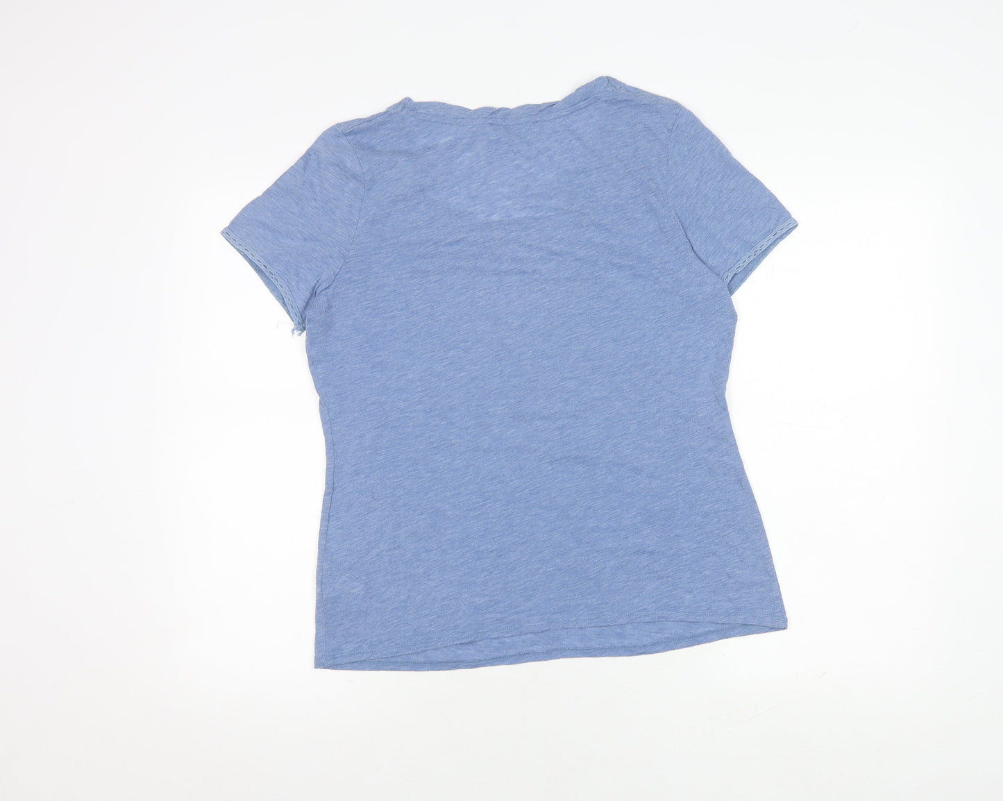 Womens UK Size 12 Marks and Spencer Blue Basic T-Shirt
