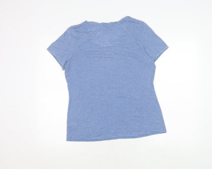 Womens UK Size 12 Marks and Spencer Blue Basic T-Shirt