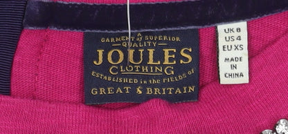 Womens UK Size XS Joules Pink Basic Blouse