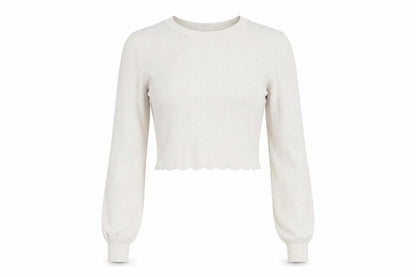 Womens UK Size S Zara White Cropped Blouse