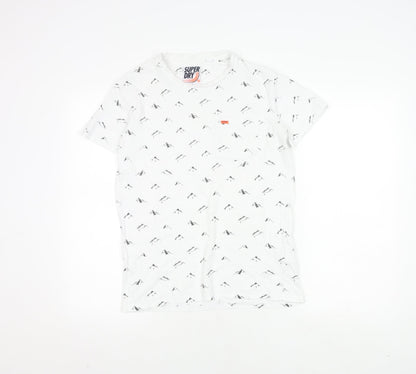 Superdry Men's White Graphic Print T-Shirt, Size S