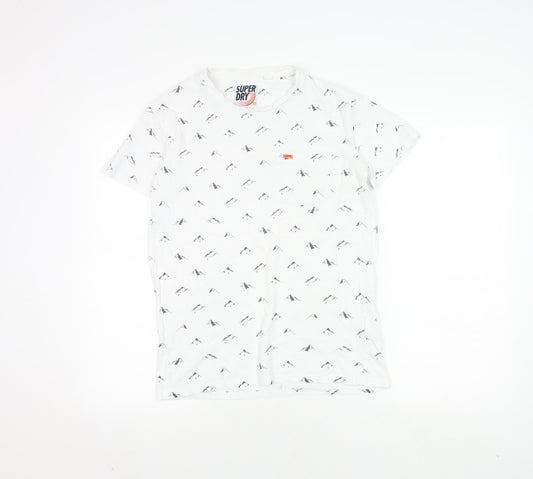 Superdry Men's White Graphic Print T-Shirt, Size S
