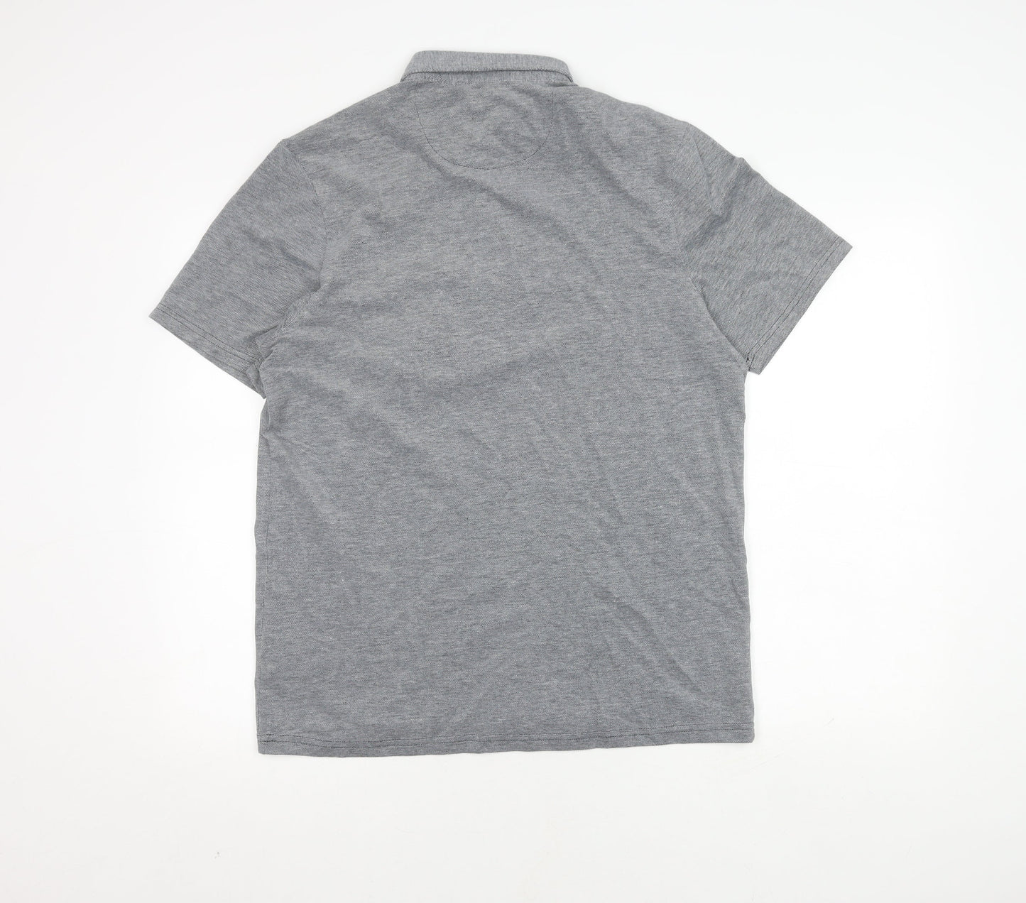 Farah Men's Grey Polo Shirt M Short Sleeve Cotton