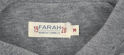 Farah Men's Grey Polo Shirt M Short Sleeve Cotton