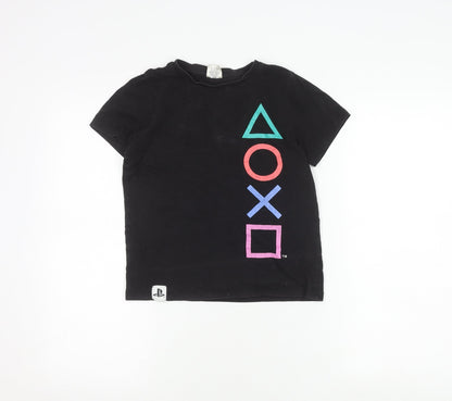 PlayStation Boys Graphic Black T-Shirt 7-8 Years