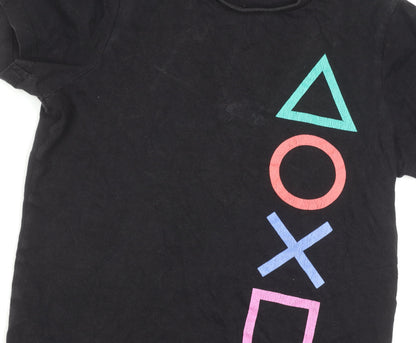 PlayStation Boys Graphic Black T-Shirt 7-8 Years