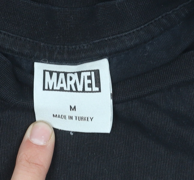 Marvel Men's Black M T-Shirt with Logo