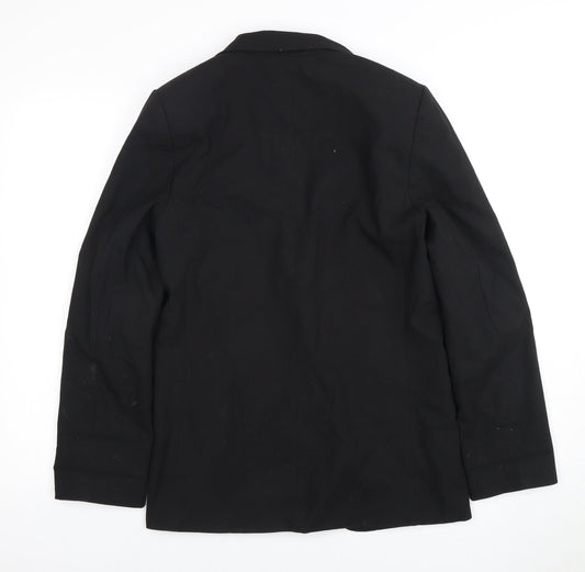H&M Women's Black Blazer UK 8 Viscose Blend