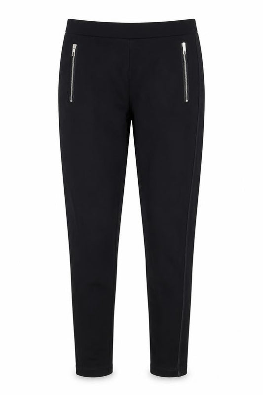 Mango Women's Black Leggings, Size S, Zip Accent