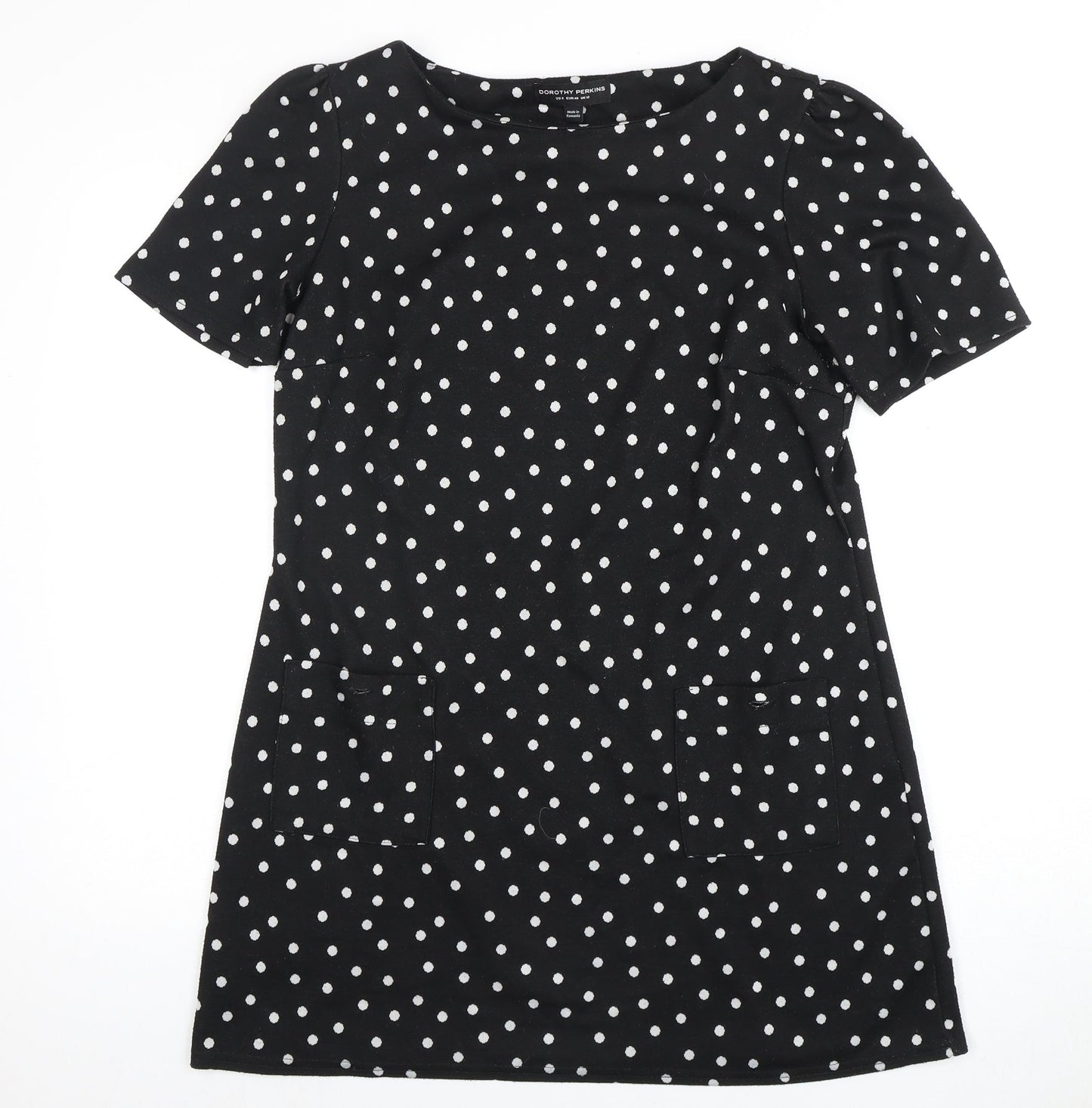 Dorothy Perkins Women's Black Polka Dot Dress Size 12