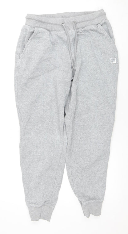Fila Women's Grey Jogger Trousers, Size S, Elastic Waist
