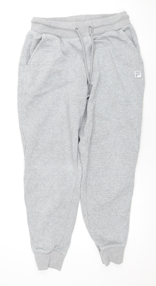Fila Women's Grey Jogger Trousers, Size S, Elastic Waist