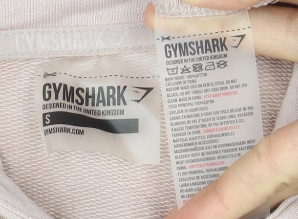 Gymshark Women's Beige Short Sleeve Tunic Hoodie S