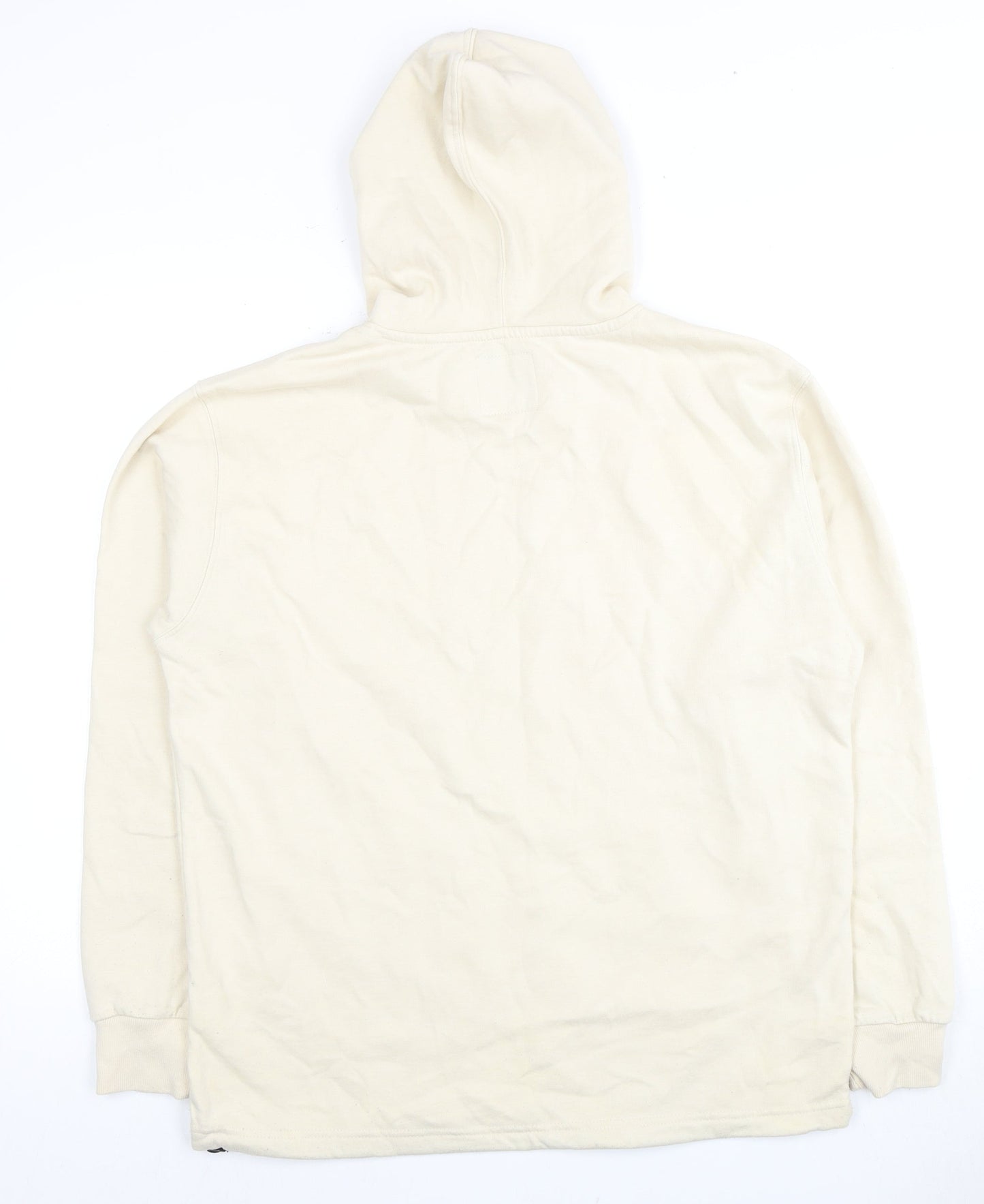 Clayton Men's Beige M Pullover Hoodie Logo Accents