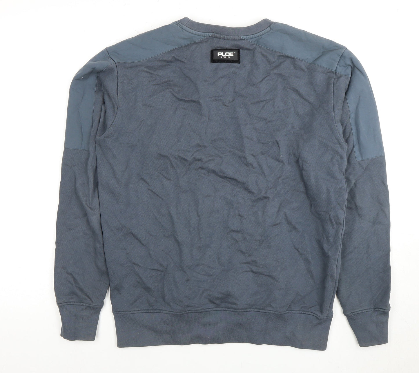 PLCE Men's Blue Pullover Sweatshirt S - Buckle Accent