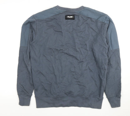 PLCE Men's Blue Pullover Sweatshirt S - Buckle Accent