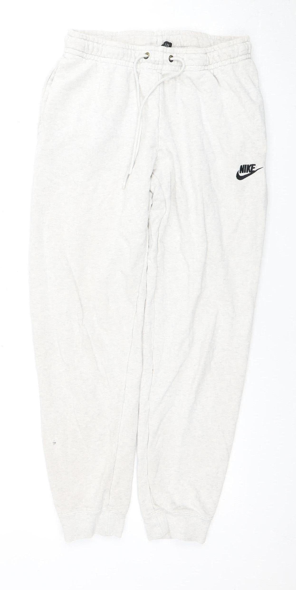 Nike Unisex White Jogger Trousers Size S