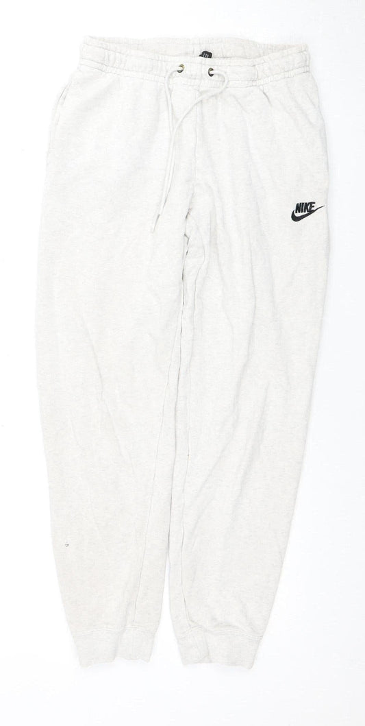 Nike Unisex White Jogger Trousers Size S