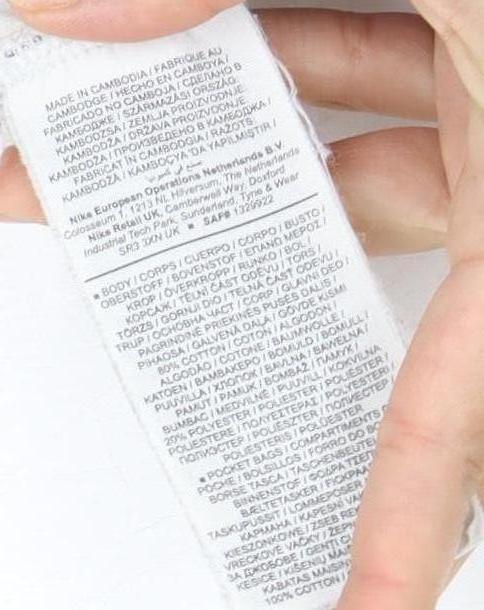 Nike Unisex White Jogger Trousers Size S