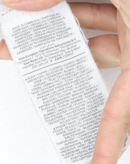 Nike Unisex White Jogger Trousers Size S