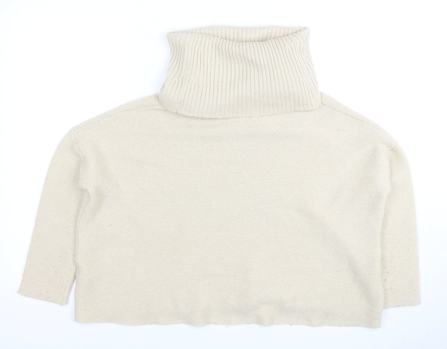 Nuna Lie Women's Ivory Roll Neck Cropped Jumper S