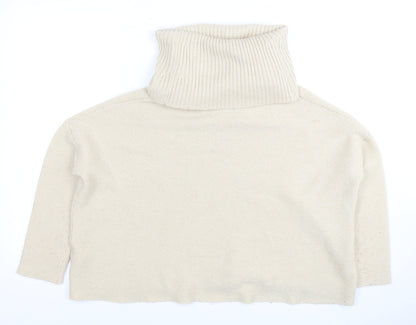 Nuna Lie Women's Ivory Roll Neck Cropped Jumper S